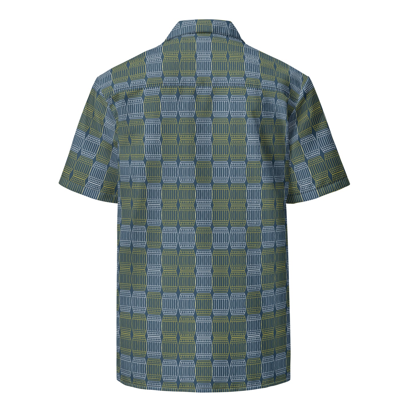 Navy Barrel Button Shirt
