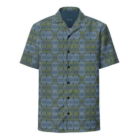 Navy Barrel Button Shirt